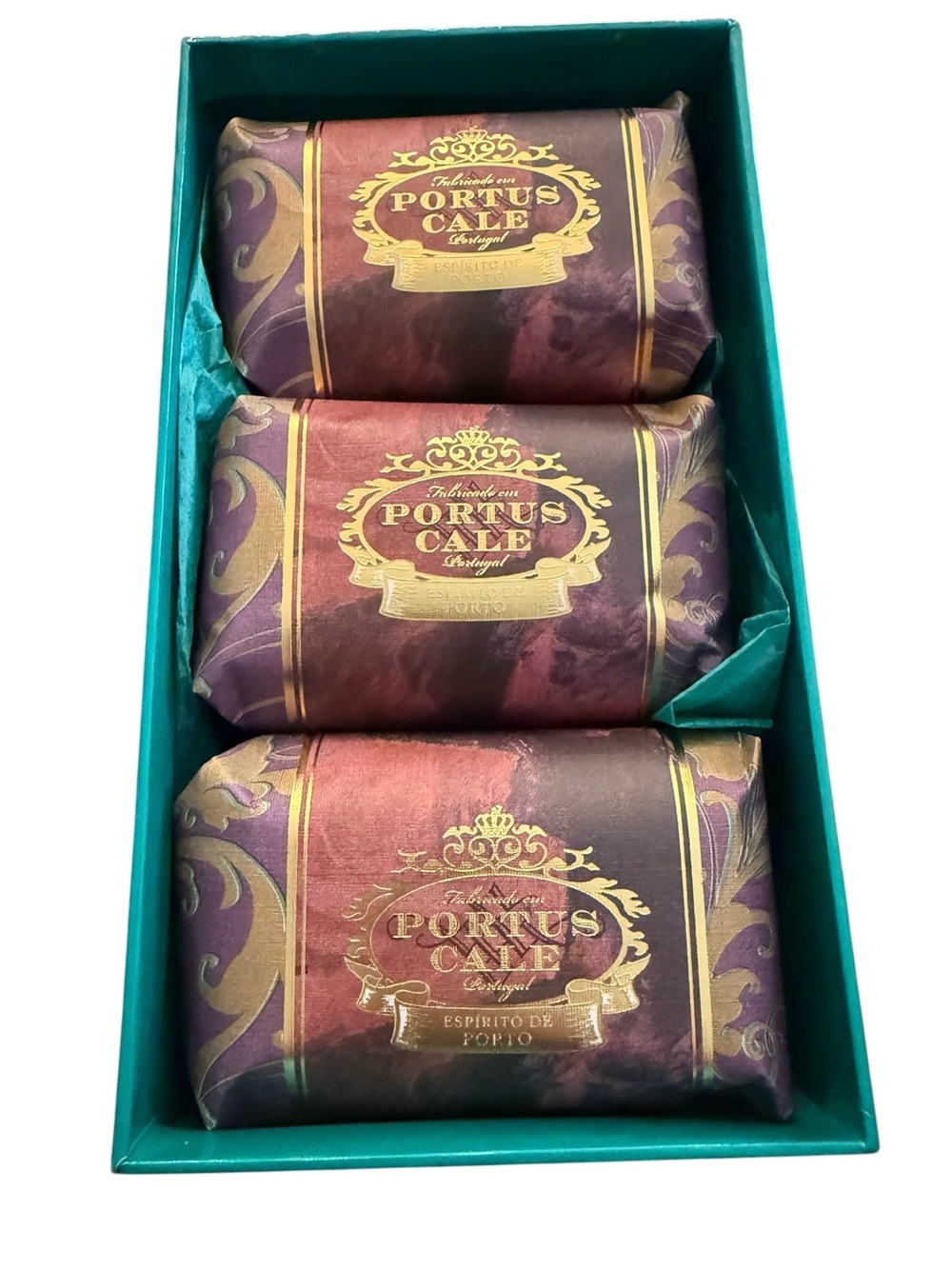 NWOT Portus Cale Rose Cassis & Redberries Luxury Soap Box Set 3x150g Sealed